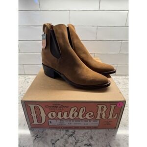 Double RL Shoes Mens 8D Brown Suede Chelsea Plainview Boots Ralph Lauren RRL
